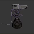 Professional Electronic Surveillance Device With Rotating Head And Stable Base Cable