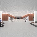 Modern Airport Airport Indoor Baggage Hall Entrance and Exit 3d model