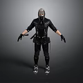Full Body Tactical Combat Outfit With Helmet Mask Gloves And Black Boots