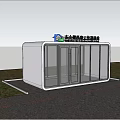 Public Office Space In Mobile Glass Building With Modern Design And Glass Walls