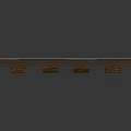 Railway Track Structure With Wooden Sleepers And Metal Rails
