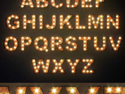 Illuminated Alphabet Letter Chandelier with Glowing ABCDEFGHIJKLMNOPQRSTUVWXYZ for Interior Decor 3d model