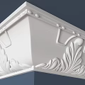 Different Crown Molding Corner Styles with Decorative Patterns for Interior Design 3d model