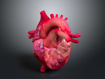 Human Thoracic Organ Heart 3D Anatomical Model With Blood Vessels Structure 3d model