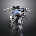 Detailed Futuristic Mechanical Creature Character With Jointed Limbs And Metallic Weaponry