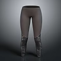Trendy Grey Leggings With Leather Panel Design For Active Fashion Wear
