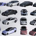 Diverse Car Models In Multiple Colors And Various Styles On 3d model