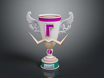 Award Winning Furniture Design With Wing Accents Purple Γ And Green KOTY 2023 Base 3d model