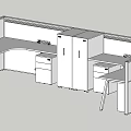 Efficient Modular Office Desk Workstation With Drawers Dividers And Storage Cabinets