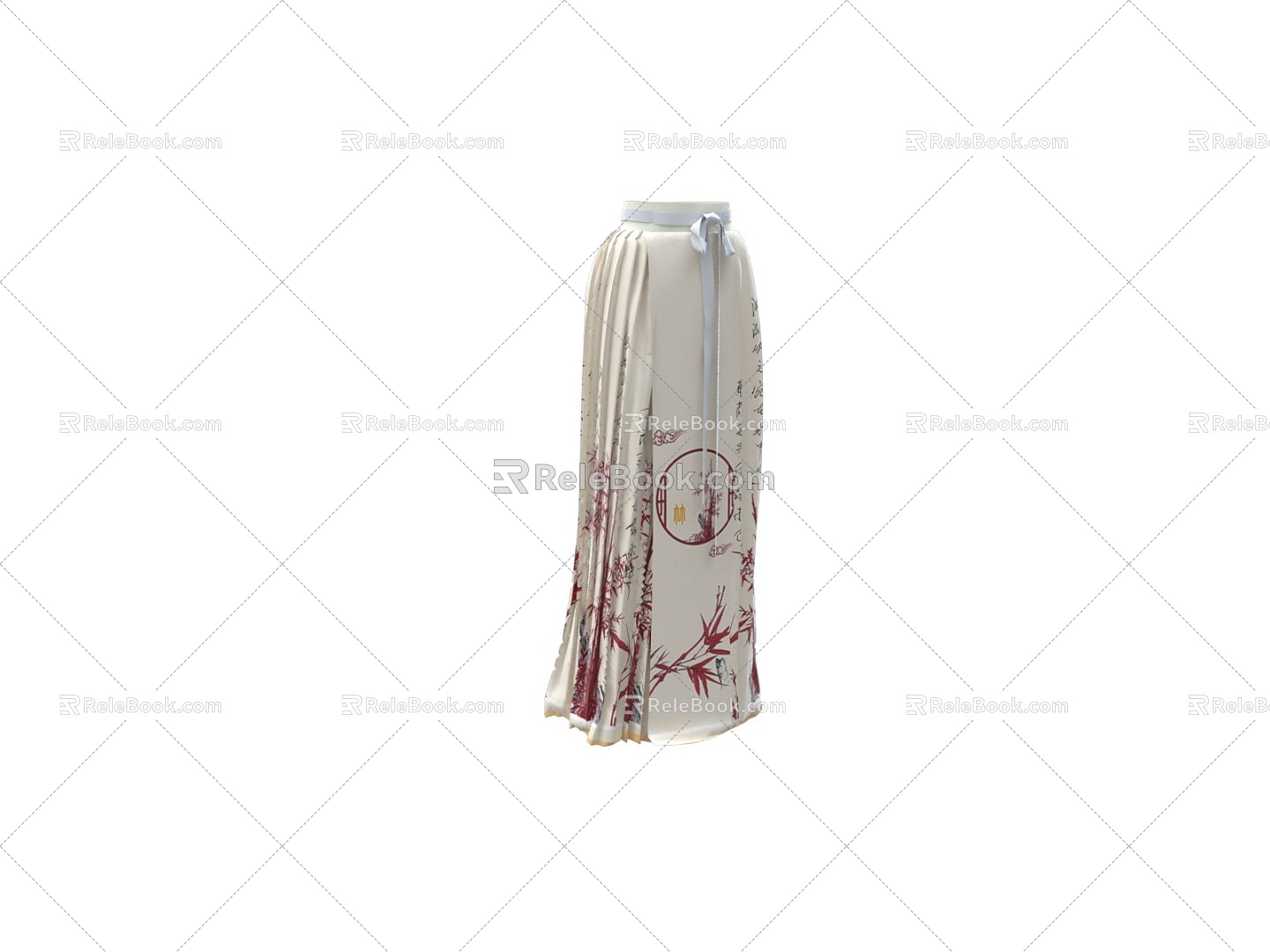 Horse Face Dress Hanfu Hanfu Horse Face Dress 3d model