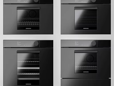 Modern Black Siemens Ovens As Essential Kitchen Appliances For Home Use 3d model