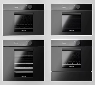 Modern Black Siemens Ovens As Essential Kitchen Appliances For Home Use 3d model