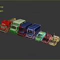 Different Toy Vehicle Models Featuring Fire Truck Ambulance Blue Van And Police Car