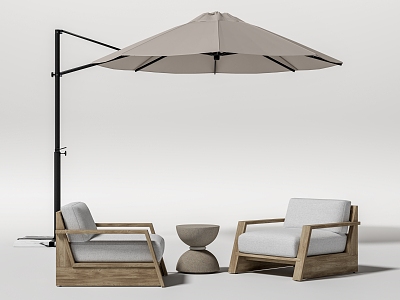 Modern Outdoor Chair Outdoor Leisure Chair Sunshade Combination 3d model