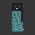 Modern Dark Gray Server Cabinet With Ventilation And Indicator Lights On Sleek Surface