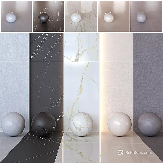 Construction Components Showcasing Diverse Material Textures And Color Options 3d model