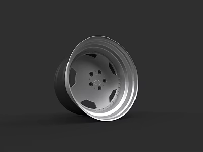 Automotive Tire With Silver Alloy Wheel Modern Spoke Design And Metallic Finish 3d model