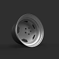 Automotive Tire With Silver Alloy Wheel Modern Spoke Design And Metallic Finish