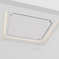 Modern Ceiling Design With Recessed Lighting And Geometric Patterns In Minimalist Interior Space 3d model