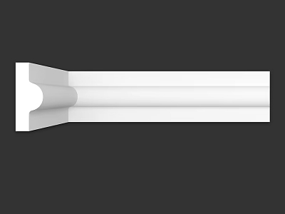 White Decorative Molding For Interior Decoration With Elegant Design Features 3d model