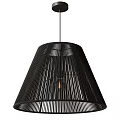 Modern Black Striped Chandelier Featuring Vertical Metal Lines For Interior Decor 3d model