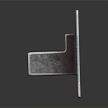 Rustic Metal Bracket Square Plate L Shaped Design Textured Surface Finish 3d model