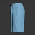 Light Blue Casual Shorts with Elastic Waistband for Comfortable Daily Wear