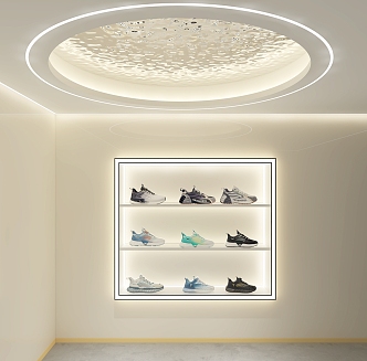 Modern Shoes Display Stand 3d model