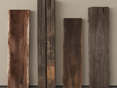 Natural Stone and Wood Planks Featuring Diverse Textures for Home Design Projects 3d model
