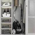 Practical Bathroom Storage Cabinet with Washing Machine Dryer Towels Toilet Paper Iron and Vacuum Cleaner