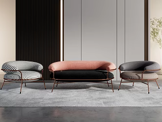 Modern Combination Sofa Combination 3d model