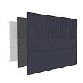 Sleek Modern Wainscoting Wall Panels With Geometric Pattern And Smooth Finish 3d model