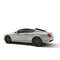 White Bentley Two Door Sports Car With Black Wheels And Luxury Exterior