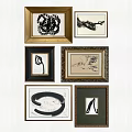 Framed Black And White Artworks With Diverse Frames For Wall Decoration