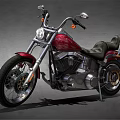 Classic Red Cruiser Motorcycle with Black Leather Seat Chrome Engine and Shiny Tires