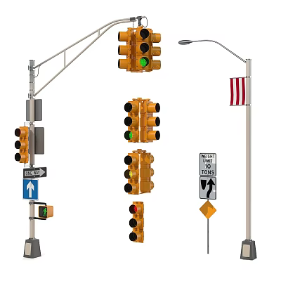 Modern Traffic Lights 3d model