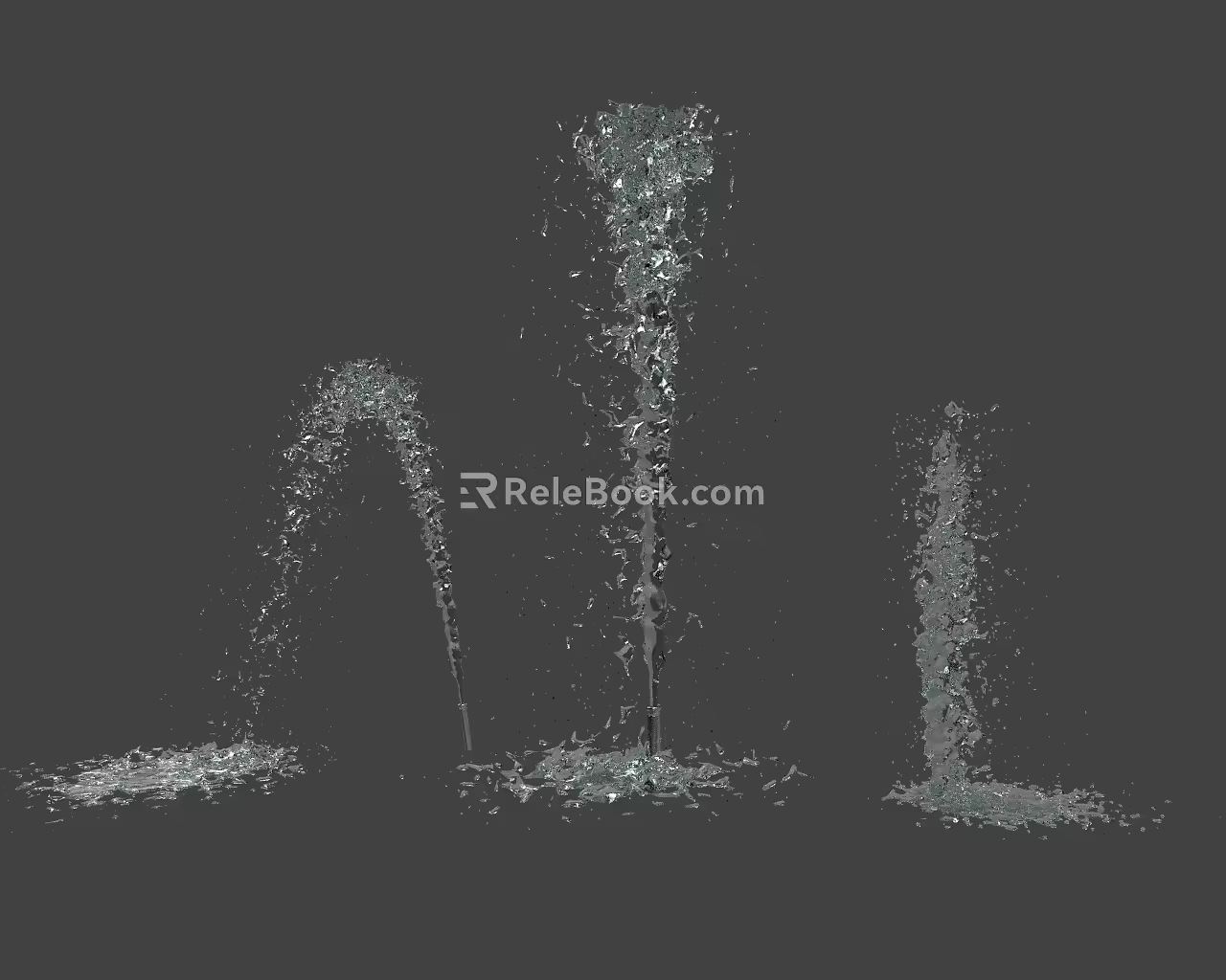 modern fountain 3d model