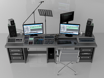 Modern Recording Equipment Recording Studio Equipment 3d model