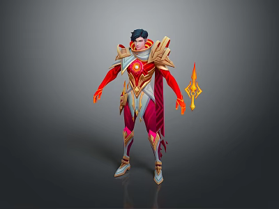 cosplay costume online game female warrior anime costume animation costume 3d model