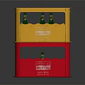Colorful Plastic Bottle Crates For Household Storage In Yellow Blue Red