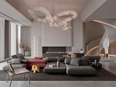 modern living room model