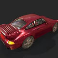 Red Sports Car 3D Model Wireframe And Solid Views From Multiple Angles 3d model