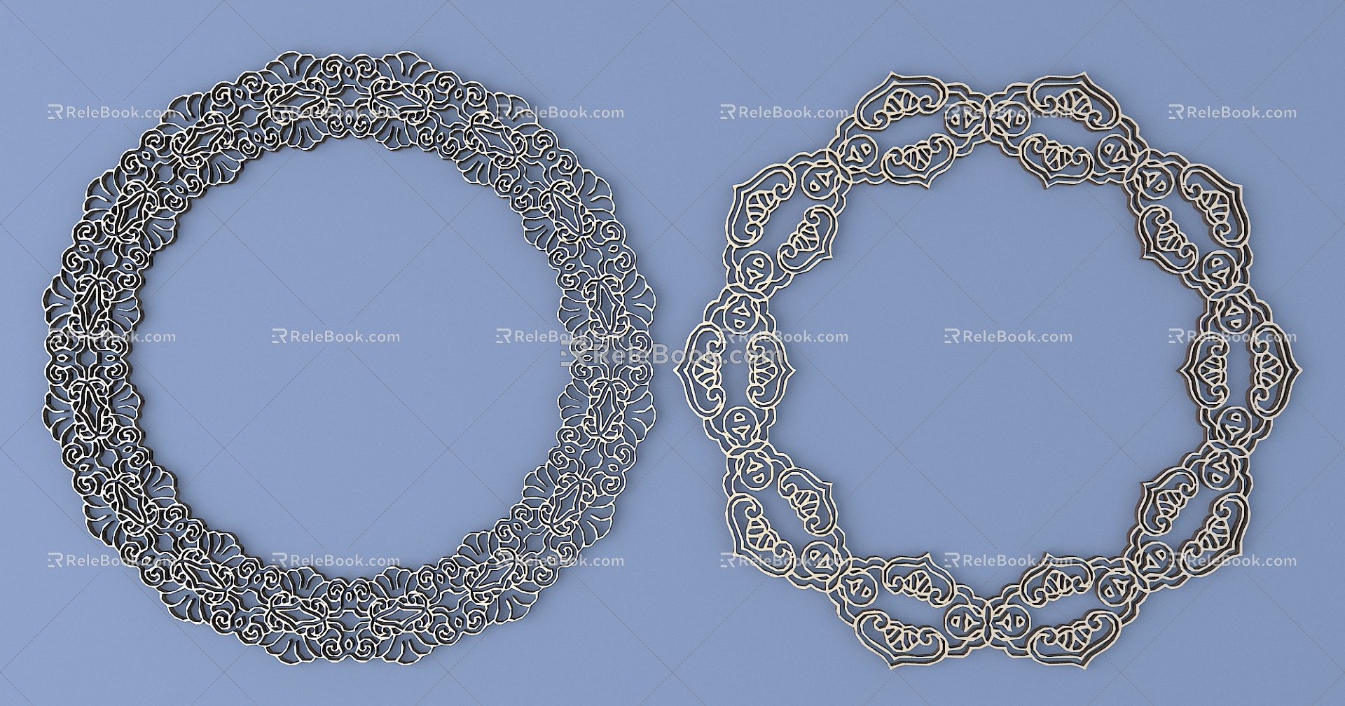 Chinese-style Metal Carved Traditional Pattern Pattern Pattern Pattern Carved Pattern Pattern Pattern Pattern 3d model