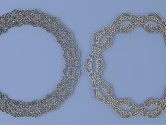 Chinese-style Metal Carved Traditional Pattern Carved Pattern 3d model