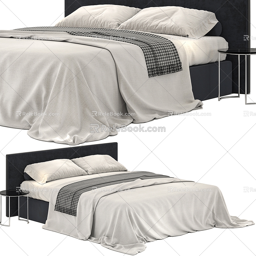 Meridiani Stone Black Bed model