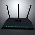 NETGEAR High Performance Wireless Router With Three Antennas Ethernet Ports And LED Indicators