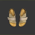 Comfortable Casual Slippers Featuring Beige Upper And Pink Cross Straps With Soft Cork Sole