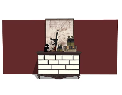 modern telescope military items ornaments 3d model