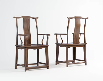 Chinese Official Hat Chair Tea Chair Dining Chair Master Chair Ming Style Furniture 3d model