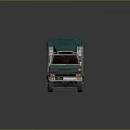 Green Cab Commercial Truck Featuring Roll Up Door And Tarpaulin Covered Cargo Bed